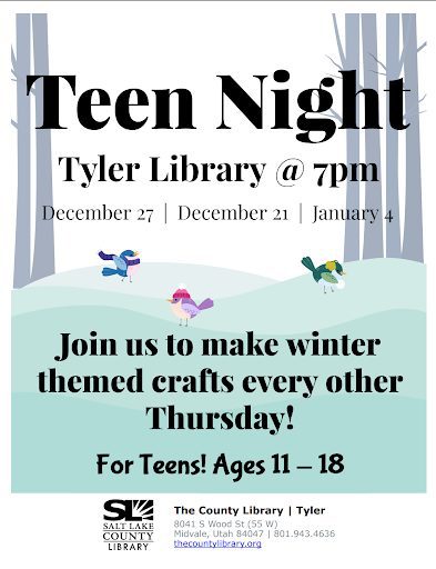 Teen Night at Tyler Lib.